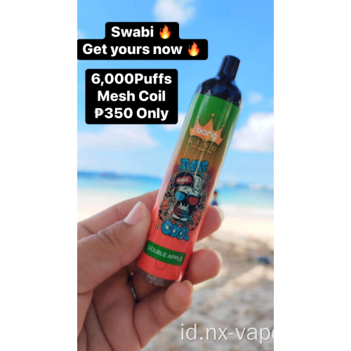 Nikmati Bang King 6000 Puff yang asli sekali pakai